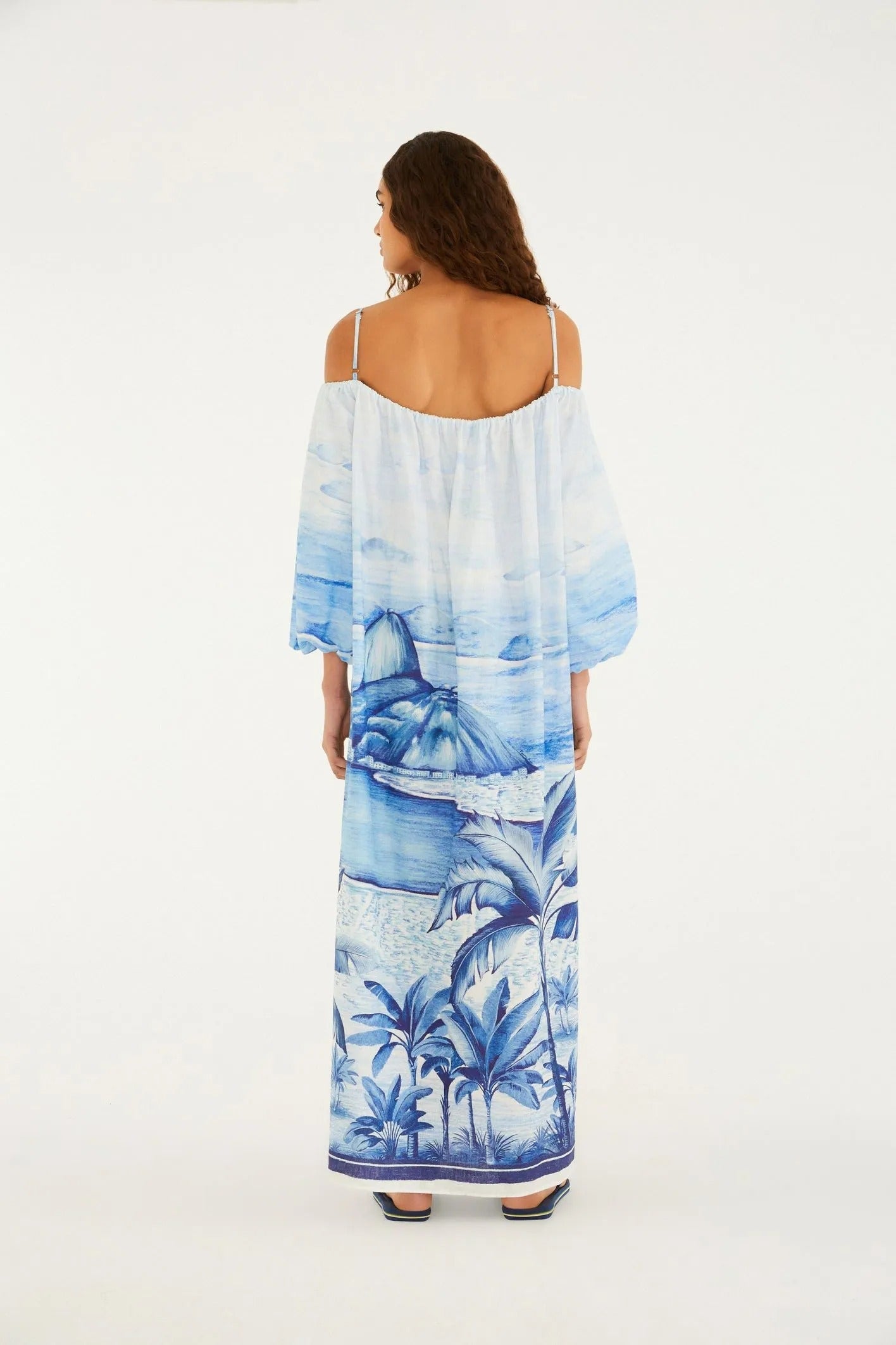 Vestido Longo Estampado Rio Vintage