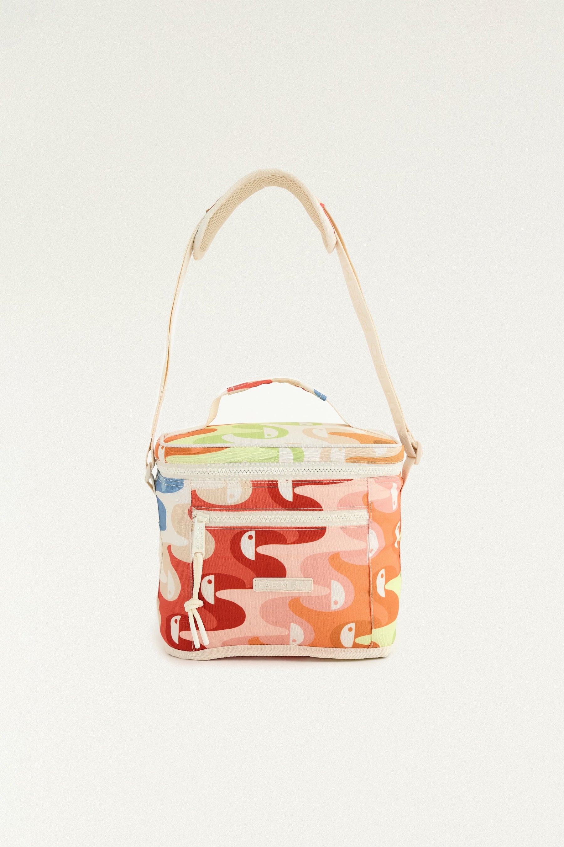 Mini cooler farofa painted flowers verde 8l