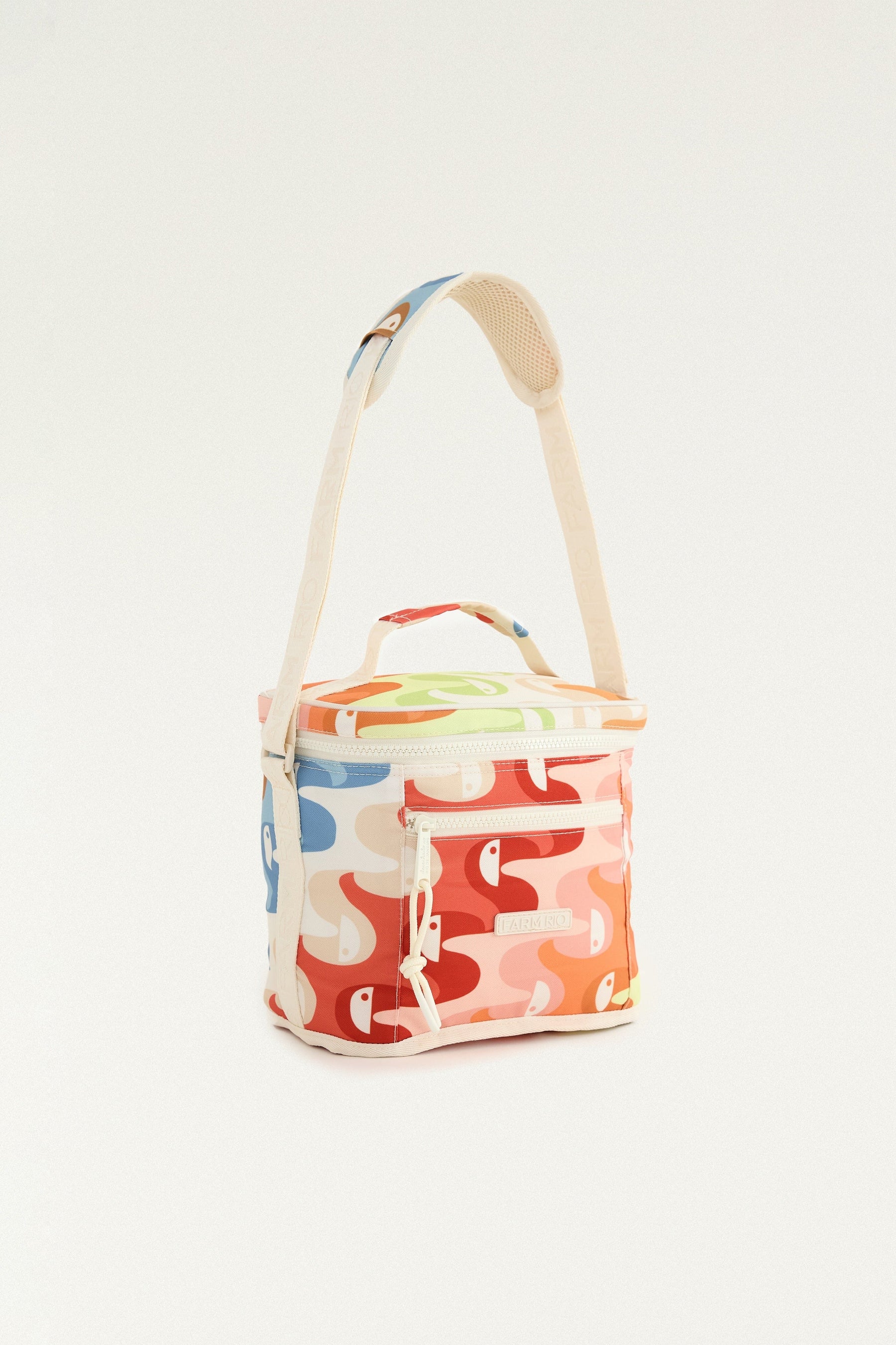 Mini cooler farofa painted flowers verde 8l