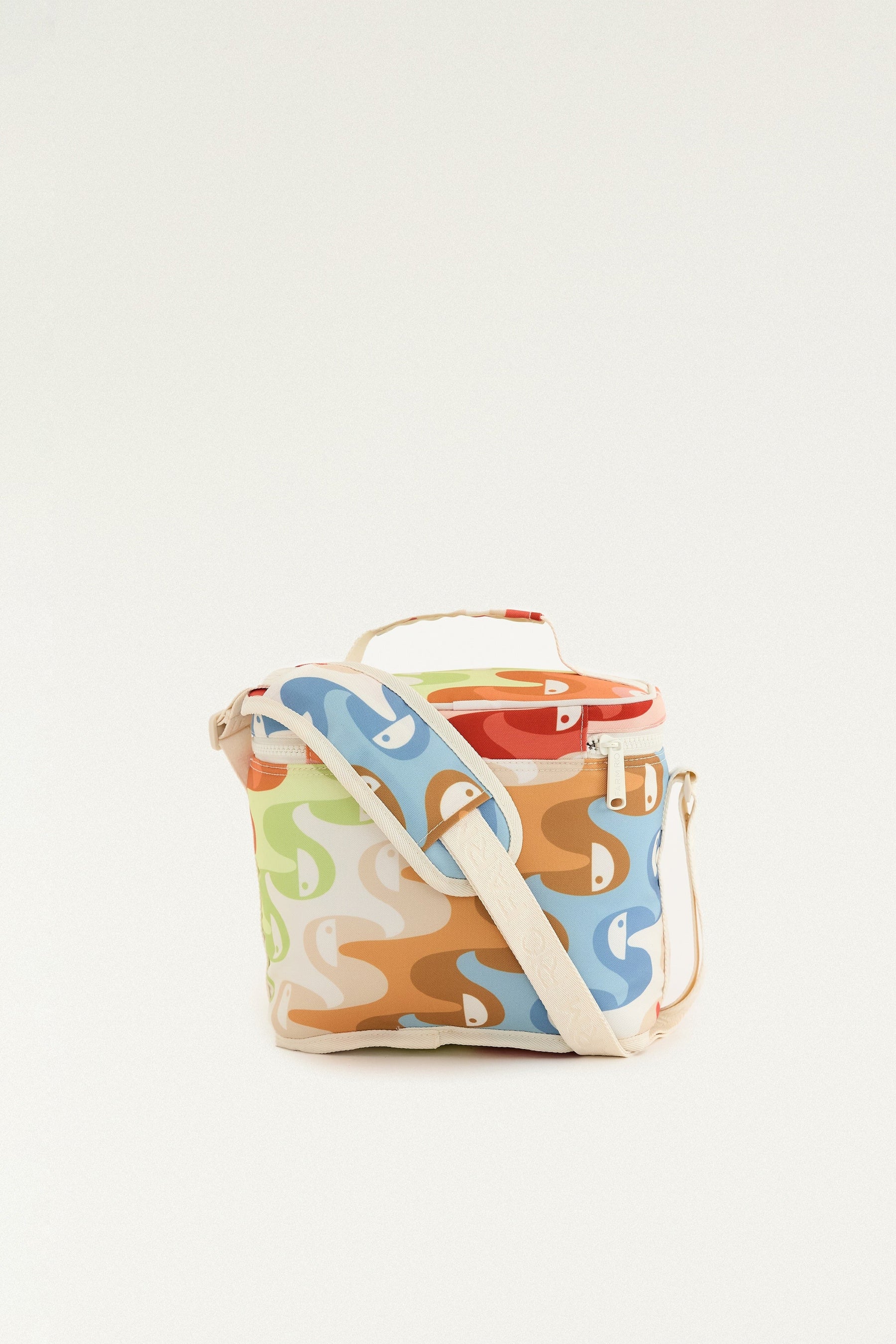 Mini cooler farofa painted flowers verde 8l