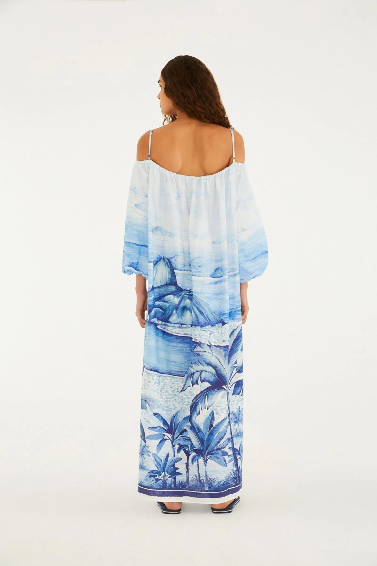 Vestido Longo Estampado Rio Vintage