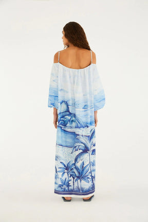 Vestido Longo Estampado Rio Vintage