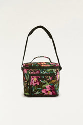 Mini cooler farofa painted flowers verde 8l