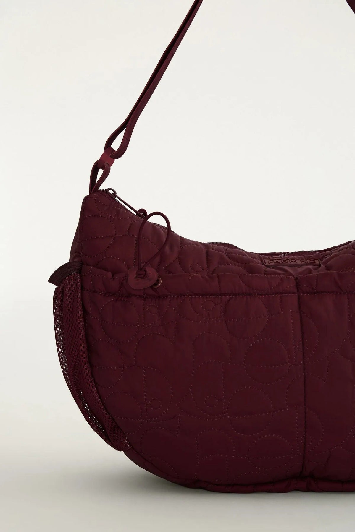 Bolsa banana grande puffer bordô