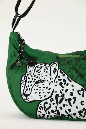 Bolsa banana onça urbana verde pequena