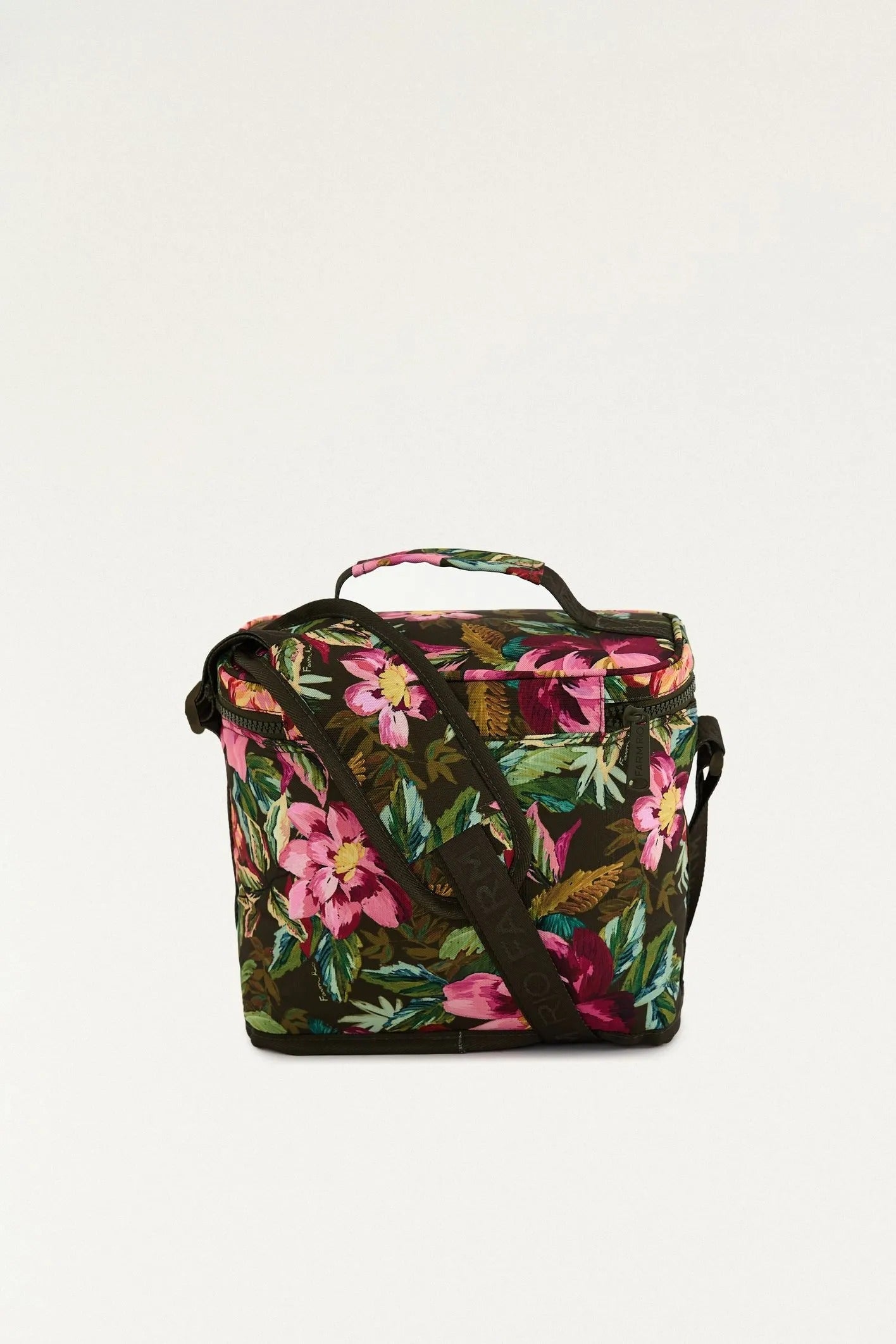 Mini cooler farofa painted flowers verde 8l