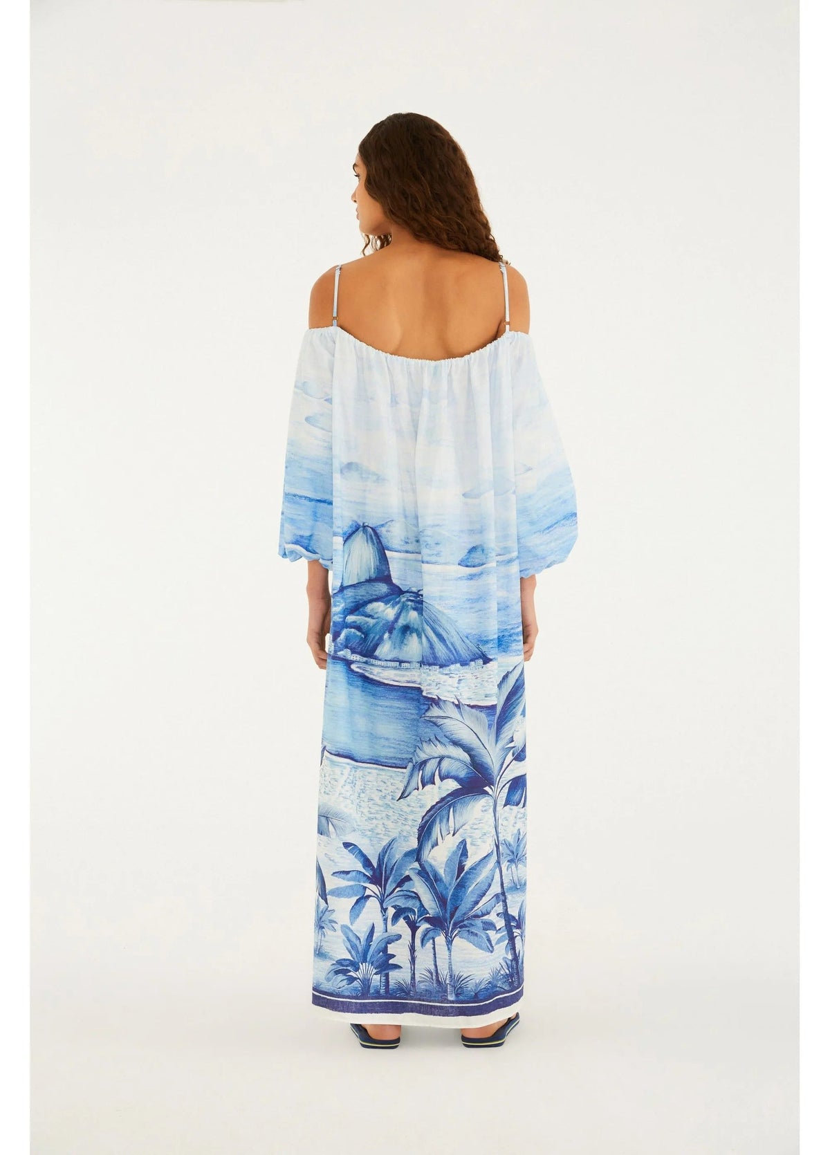 Vestido Longo Estampado Rio Vintage