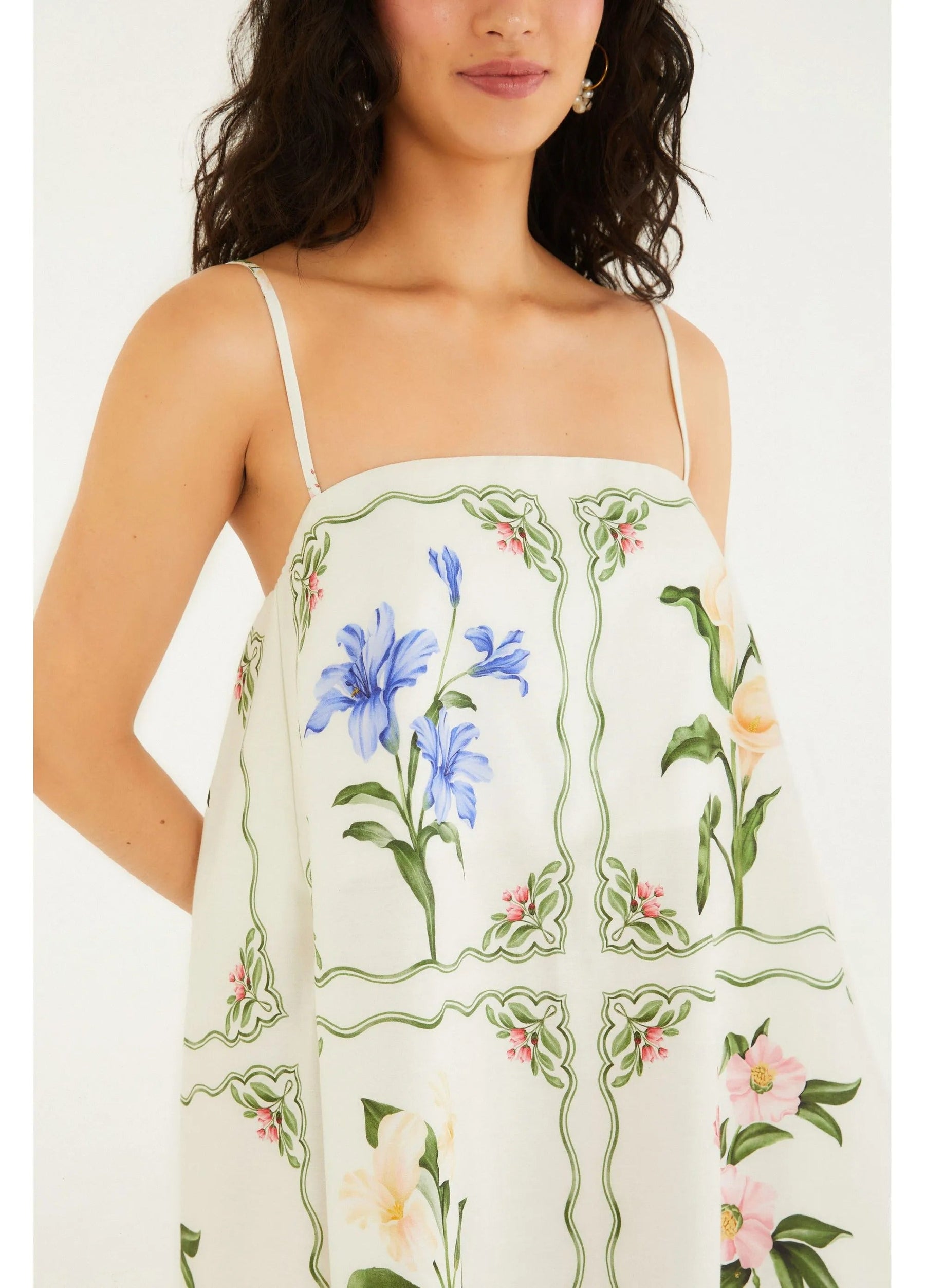Vestido Curto Estampado Aquaflora