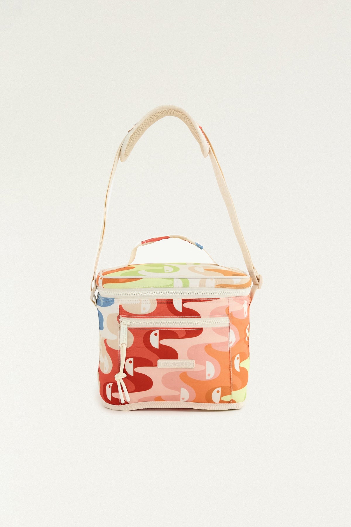 Mini cooler farofa painted flowers verde 8l