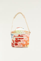 Mini cooler farofa painted flowers verde 8l