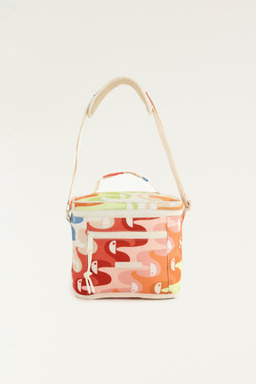 Mini cooler farofa painted flowers verde 8l