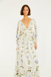 Vestido Longo Estampado Aquaflora