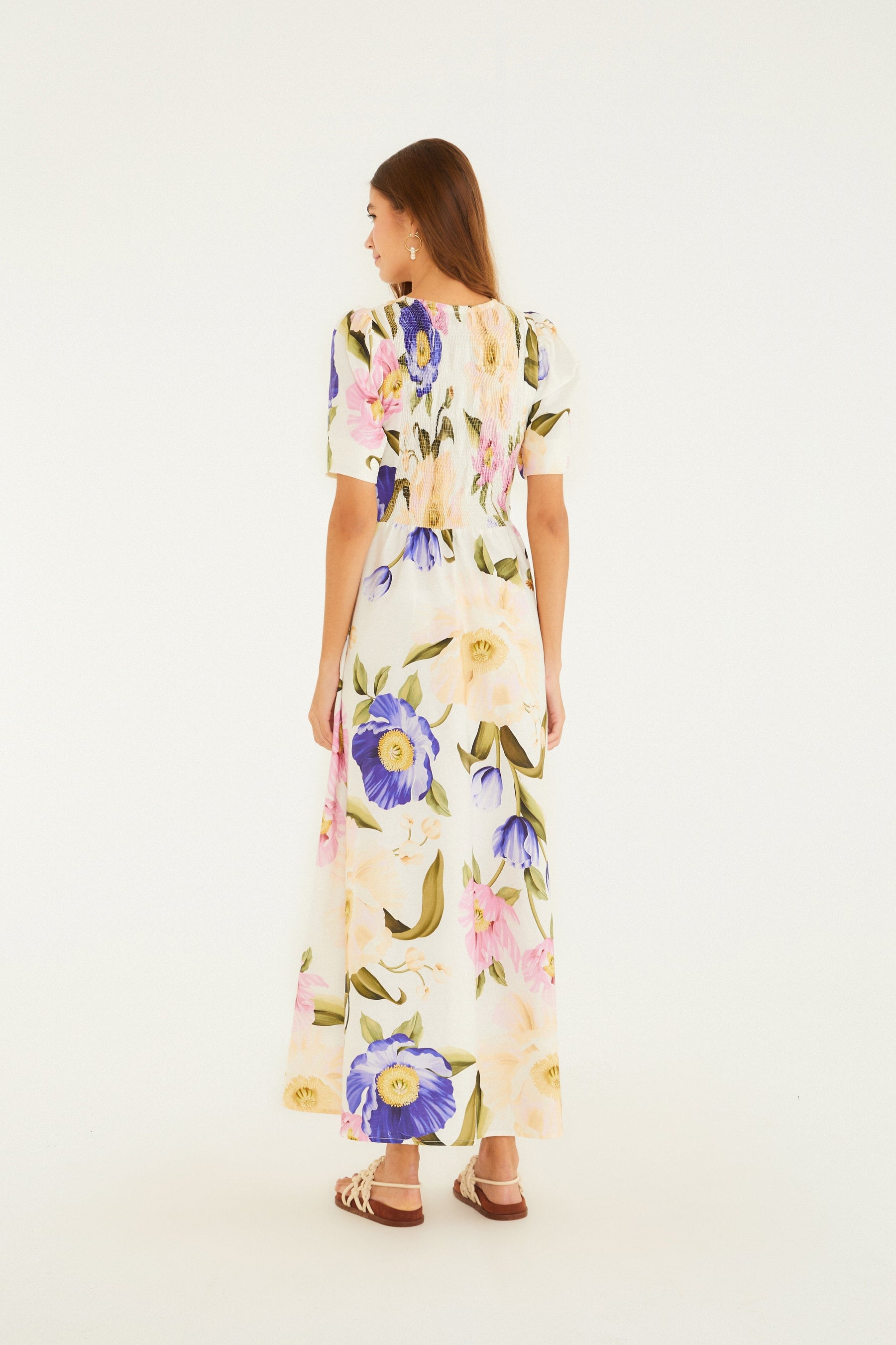 Vestido Longo Estampado Floral Lola