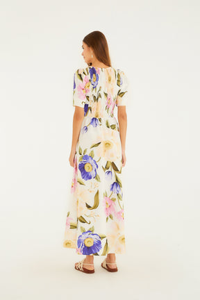 Vestido Longo Estampado Floral Lola