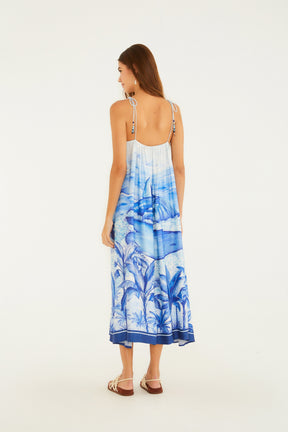 Vestido Longo Estampado Rio Vintage